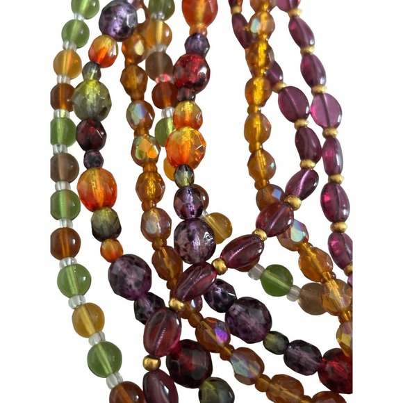 Joan Rivers Czech Glass Beaded Necklace 22" 4 Strand Multicolored NWT Jewelry - Picture 2 of 10